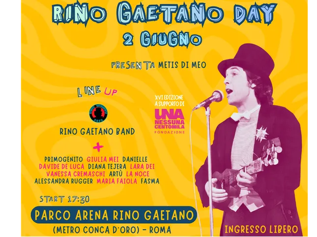 The Rino Gaetano Day will be held in Rome on June 2nd