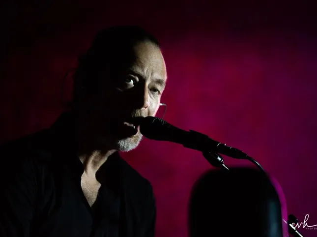 Thom Yorke performed a new song, "Space walk" live