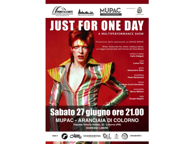 David Bowie, "Just for one day" in Colorno (Parma)