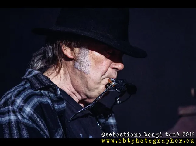 Neil Young's classic written on a piece of newspaper